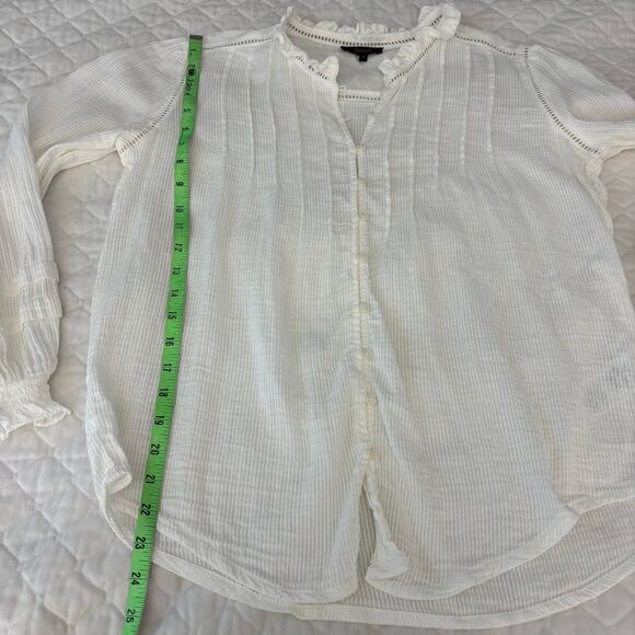 Quince Organic Cotton Textured Peasant Blouse - Picture 7 of 7